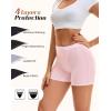 imageINNERSY Period Boxer for Women High Waisted Leak Proof Postpartm Menstrual Mesh BoyShorts Panties Underwear 3PackMacaron Colors