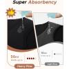 imageINNERSY Period Underwear for Women Plus Size Heavy Flow Leakproof Menstrual High Waisted Absorbent Panties 3PackBlack