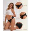 imageINNERSY Womens Cotton Bikini Underwear High Cut Lace Hipster Panties 4PackBlack