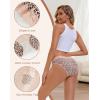 imageINNERSY Womens Cotton Bikini Underwear High Cut Lace Hipster Panties 4PackMaillard