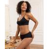 imageINNERSY Womens Seamless Hipster Underwear Soft No Show Invisible Stretch Panties 4PackBlack