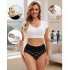 imageINNERSY Womens Underwear Cotton Soft Underwear High Waisted Breathable Briefs 5 PackBlack Rose