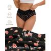 imageINNERSY Womens Underwear Cotton Soft Underwear High Waisted Breathable Briefs 5 PackBlack Rose