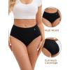 imageINNERSY Womens Underwear Cotton Soft Underwear High Waisted Breathable Briefs 5 PackBlack With Icon