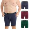 imageINNERSY Mens Big and Tall Boxer Briefs Long Leg Cotton Moisture Wicking Underwear 3PackVintage Tone