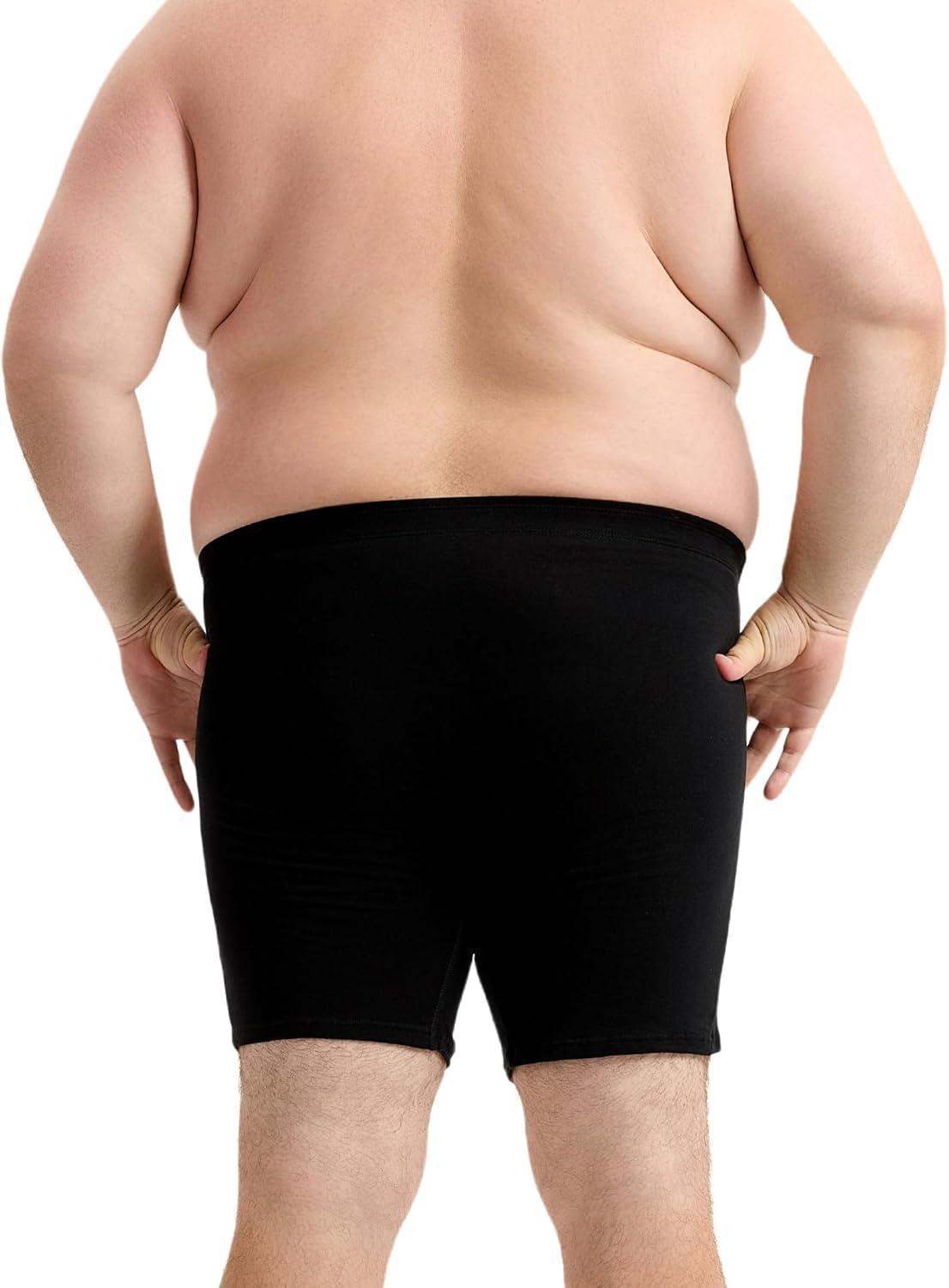 imageINNERSY Mens Big and Tall Boxer Briefs Cotton Moisture Wicking XL5XL Underwear 4PackMidnight Darks