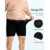 imageINNERSY Mens Big and Tall Boxer Briefs Breathable ampamp MoistureWicking Underwear with Open Fly 4PackClassic Black