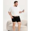 imageINNERSY Mens Big and Tall Boxer Briefs Breathable ampamp MoistureWicking Underwear with Open Fly 4PackClassic Black