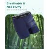imageINNERSY Mens Big and Tall Boxer Briefs Breathable ampamp MoistureWicking Underwear with Open Fly 4PackDark Retro