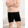 imageINNERSY Mens Big and Tall Boxer Briefs Cotton Moisture Wicking XL5XL Underwear 4PackSolid Black