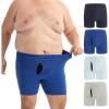 imageINNERSY Mens Big and Tall Boxer Briefs Cotton Moisture Wicking XL5XL Underwear 4PackDeep Sea