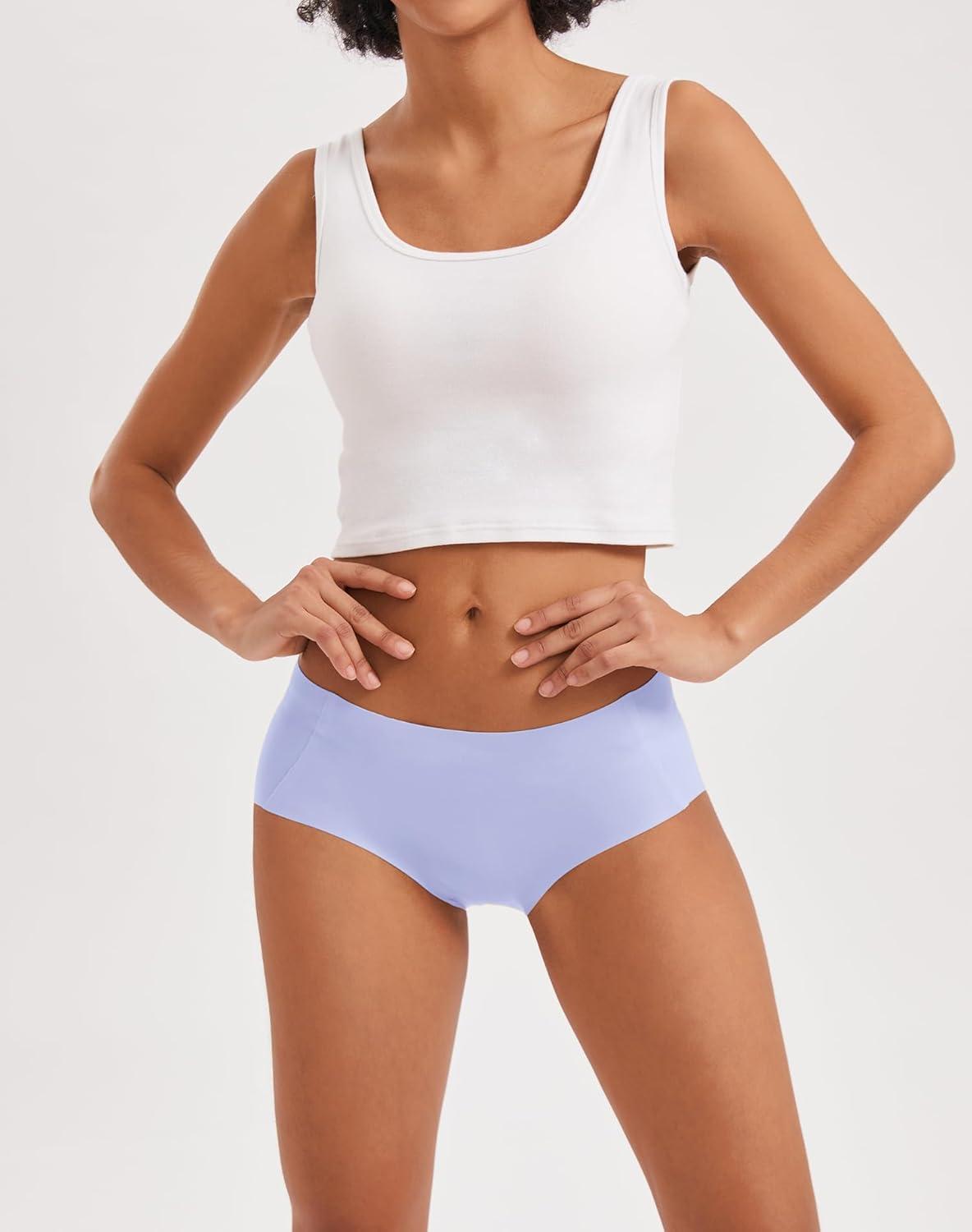 imageINNERSY Womens Seamless No Show Hipster Panties Invisible Light Underwear 3PackFresh Hues