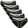 imageINNERSY Womens Maternity Underwear Cotton Plus Size Pregnancy Postpartum Panties 5 Pack5 Black With Grey Waistband