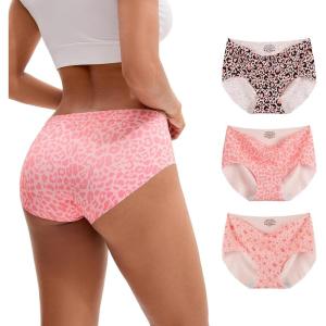 imageINNERSY Womens Seamless No Show Hipster Panties Invisible Light Underwear 3PackPink Leopard