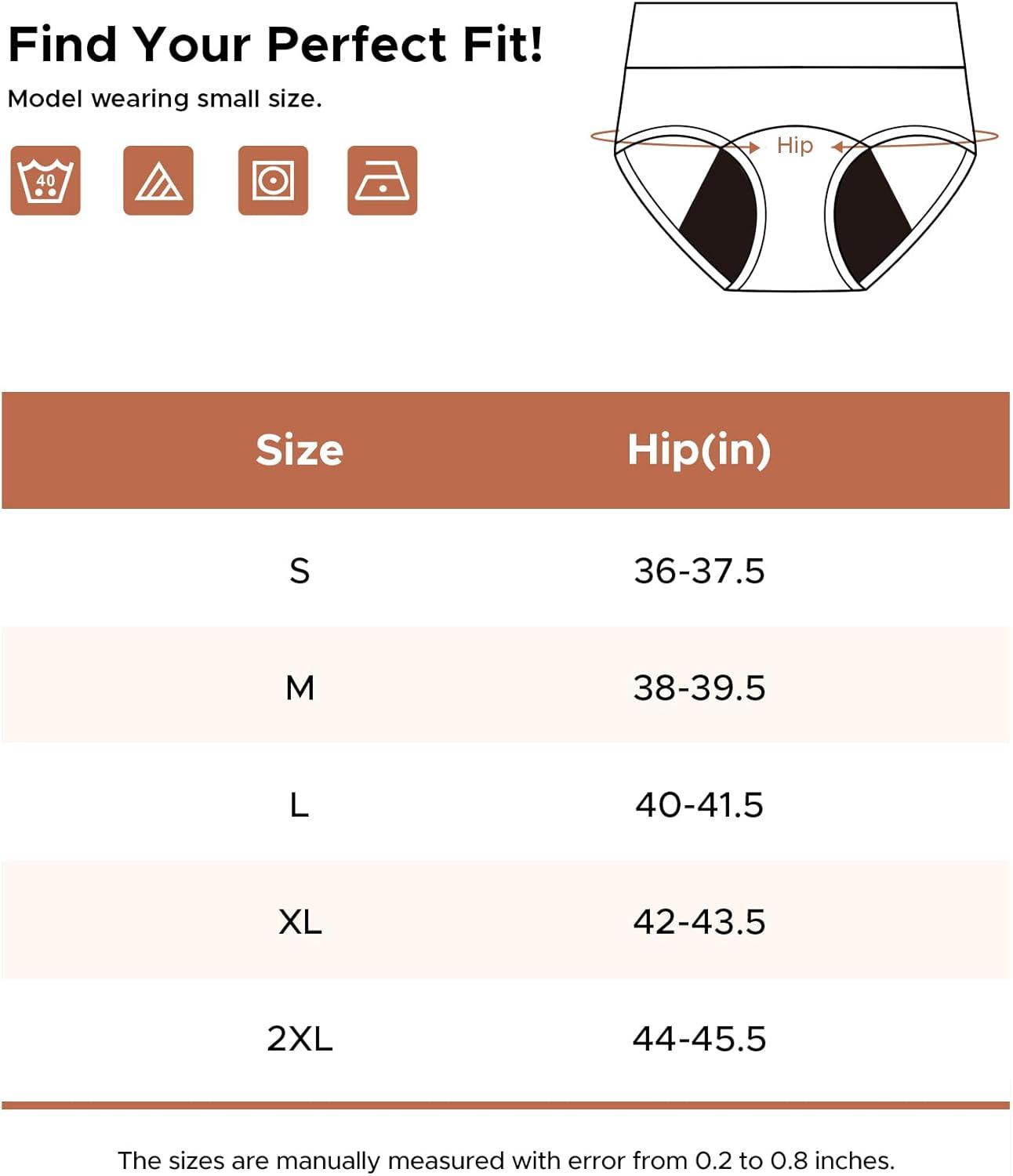 imageINNERSY Period Underwear for Women Heavy Flow High Waisted Menstrual Incontinence Panties 3PackBlackXXLargeVintage Dark