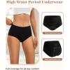 imageINNERSY Period Underwear for Women Heavy Flow High Waisted Menstrual Incontinence Panties 3PackBlackXXLargeBlack