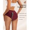 imageINNERSY Period Underwear for Women Heavy Flow High Waisted Menstrual Incontinence Panties 3PackBlackXXLargeVintage Dark