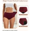 imageINNERSY Period Underwear for Women Heavy Flow High Waisted Menstrual Incontinence Panties 3PackBlackXXLargeVintage Dark