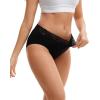 imageINNERSY Womens Cotton Underwear Lace Bikini Hipster Panties for Women High Waisted Ladies Briefs 5 PackBlack