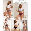 imageINNERSY Womens Cotton Underwear Lace Bikini Hipster Panties for Women High Waisted Ladies Briefs 5 PackDark Vintage