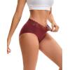 imageINNERSY Womens Cotton Underwear Lace Bikini Hipster Panties for Women High Waisted Ladies Briefs 5 PackDark Vintage