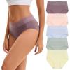 imageINNERSY Womens Cotton Underwear Lace Bikini Hipster Panties for Women High Waisted Ladies Briefs 5 PackBright Basics