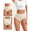imageINNERSY Womens Seamless High Waisted Underwear No Show Panties Lightweight Full Coverage Briefs 4PackNude