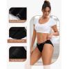 imageINNERSY Womens Bikini Period Underwear Cotton Menstrual Leakproof Panties 3PackPure Black
