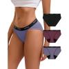 imageINNERSY Womens Bikini Period Underwear Cotton Menstrual Leakproof Panties 3PackCharcoal Blend
