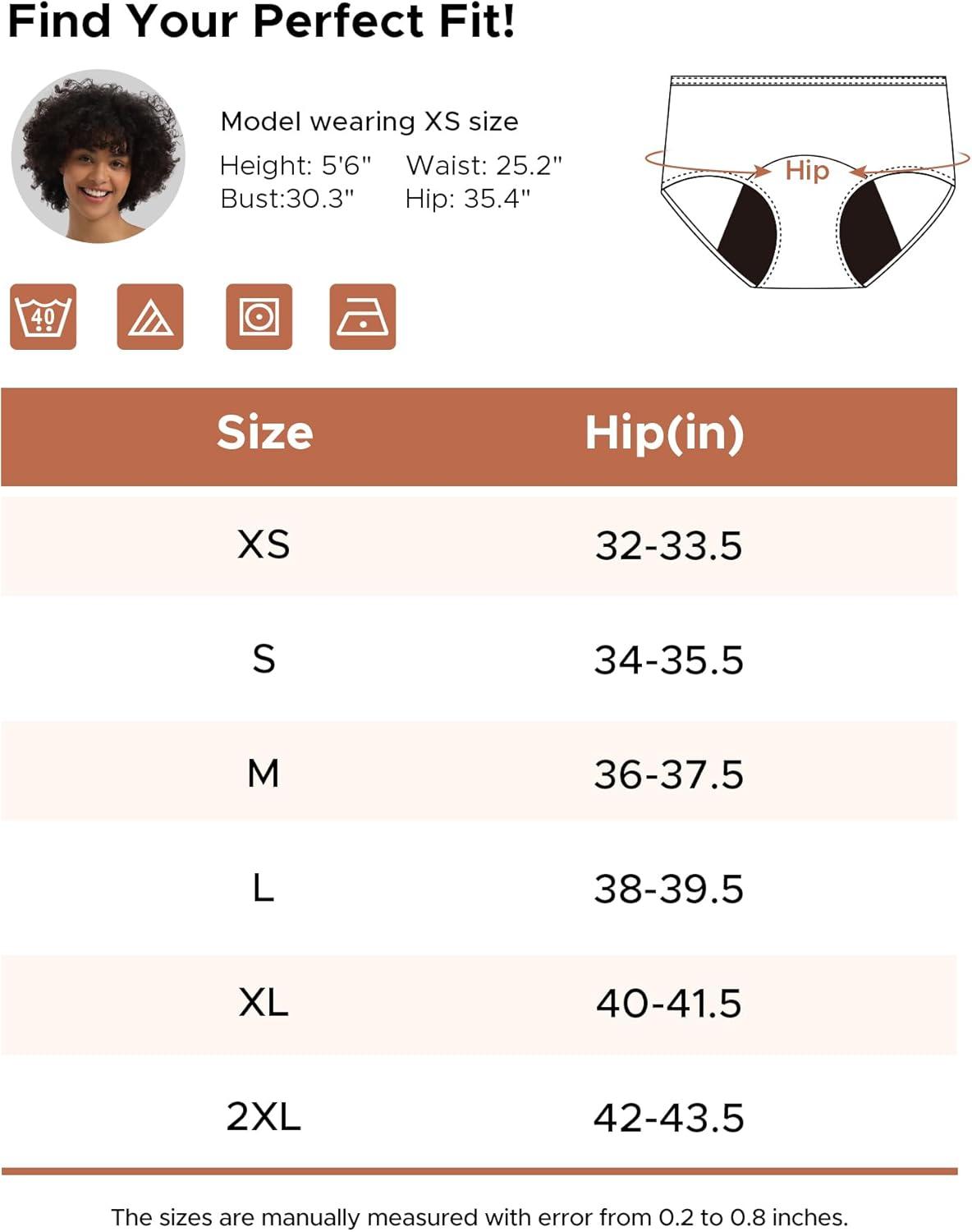 imageINNERSY Heavy Flow Period Underwear for Women Teens LeakProof Menstrual Cotton Protective Hipster Panties 3PackHeavy Flow Contrasting Colors