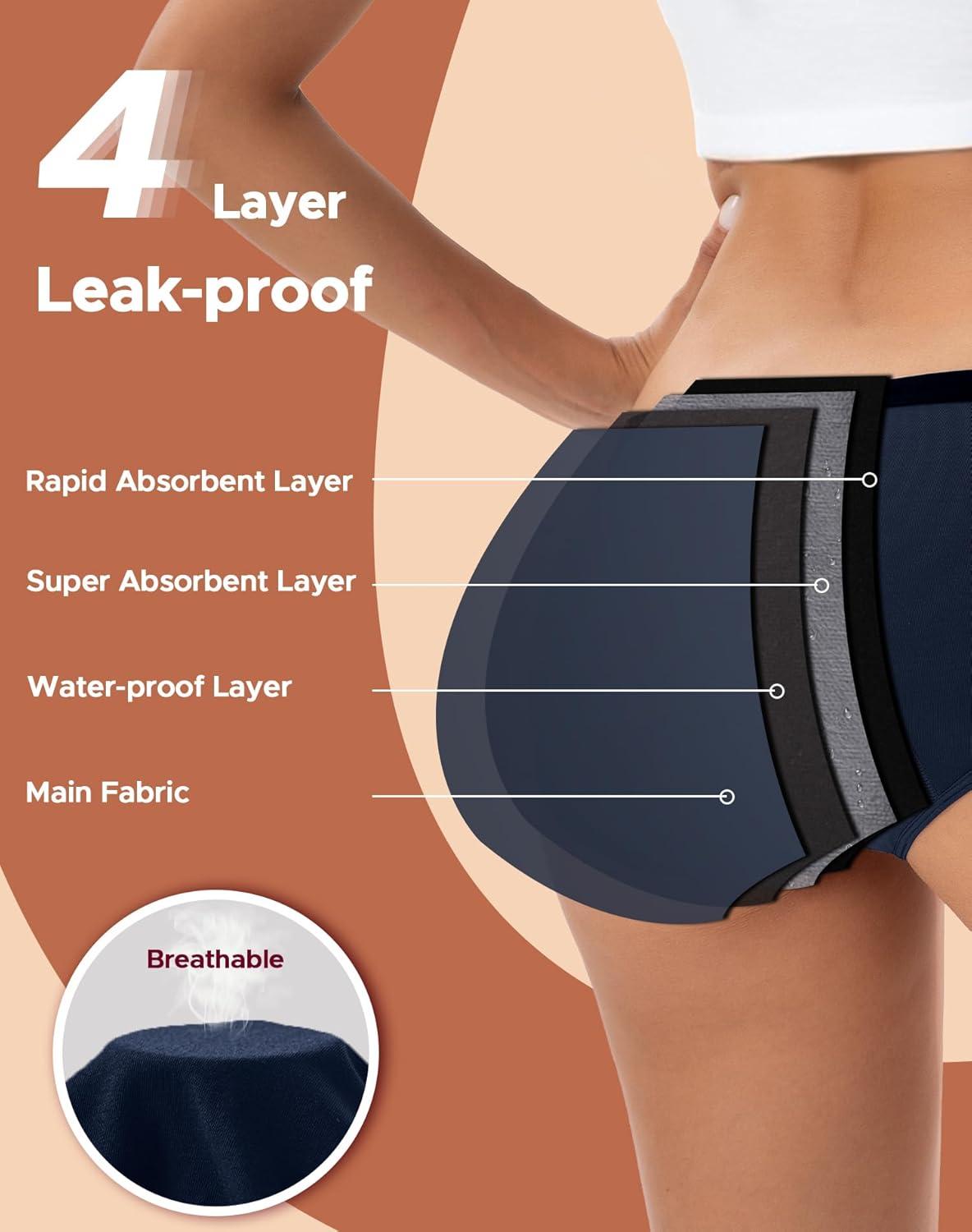 imageINNERSY Womens Period Underwear Heavy Flow Postpartum Teens Menstrual Hipster Panties 3PackMystic Moor