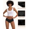 imageINNERSY Heavy Flow Period Underwear for Women Teens LeakProof Menstrual Cotton Protective Hipster Panties 3PackHeavy Flow All Black