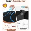 imageINNERSY Heavy Flow Period Underwear for Women Teens LeakProof Menstrual Cotton Protective Hipster Panties 3PackHeavy Flow Contrasting Colors