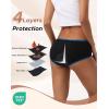imageINNERSY Heavy Flow Period Underwear for Women Teens LeakProof Menstrual Cotton Protective Hipster Panties 3PackHeavy Flow Contrasting Colors
