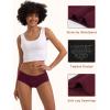 imageINNERSY Heavy Flow Period Underwear for Women Teens LeakProof Menstrual Cotton Protective Hipster Panties 3PackHeavy Flow Dark Colors