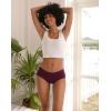 imageINNERSY Heavy Flow Period Underwear for Women Teens LeakProof Menstrual Cotton Protective Hipster Panties 3PackHeavy Flow Maillard Color