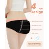 imageINNERSY Period Underwear for Teens Girls Cotton LeakProof Menstrual Panties 3PackColored Black