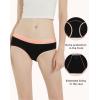 imageINNERSY Period Underwear for Teens Girls Cotton LeakProof Menstrual Panties 3PackColored Black