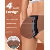 imageINNERSY Womens Period Underwear Breathable Mesh Cooling Menstrual Leakproof Hipster Panties 3PackDark Vintage