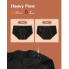 imageINNERSY Womens Period Underwear Heavy Flow Postpartum Teens Menstrual Hipster Panties 3PackClassic Black