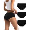 imageINNERSY Heavy Flow Period Underwear for Women Teens LeakProof Menstrual Cotton Protective Hipster Panties 3PackHeavy Flow All Black