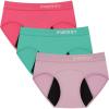 imageINNERSY Period Underwear for Teens Girls Cotton LeakProof Menstrual Panties 3PackDreamy Candy