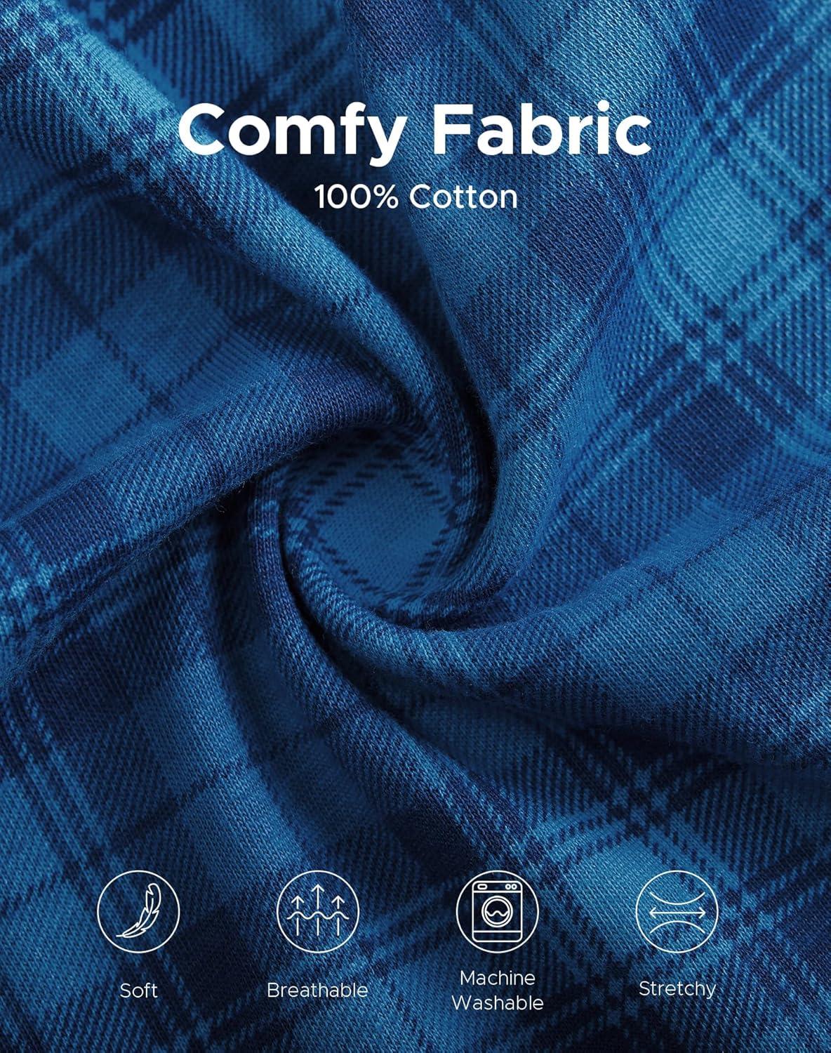 imageINNERSY Big and Tall Cotton Boxers for Men Moisture Wicking Loose Fit Underwear 4PackClassic Plaids