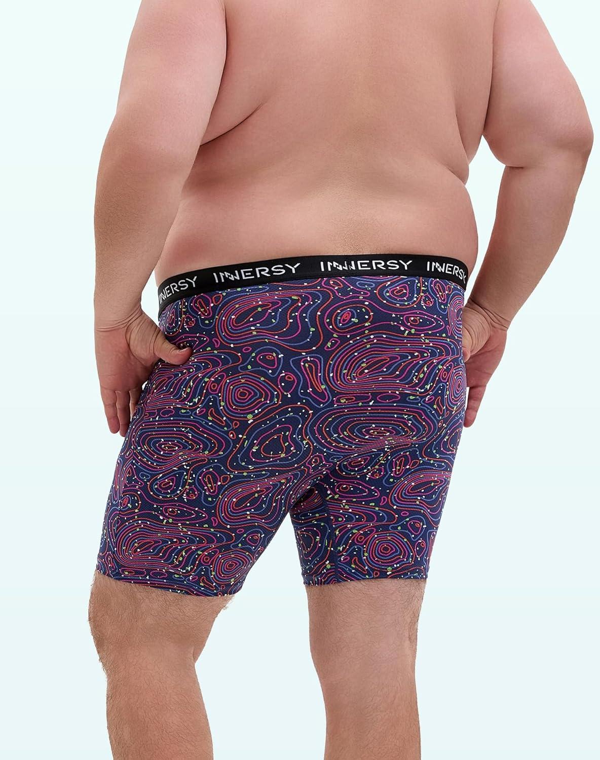 imageINNERSY Mens Big and Tall Boxer Briefs Breathable Mesh Cooling Underwear 3PackGlacier Flow