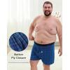 imageINNERSY Big and Tall Cotton Boxers for Men Moisture Wicking Loose Fit Underwear 4PackClassic Plaids