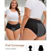 imageINNERSY Womens Period Underwear Plus Size Heavy Flow High Waisted Cotton Leak Proof Menstrual Panties 3PackAll Black