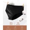 imageINNERSY Womens Period Underwear Plus Size Heavy Flow High Waisted Cotton Leak Proof Menstrual Panties 3PackAll Black