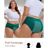 imageINNERSY Womens Period Underwear Plus Size Heavy Flow High Waisted Cotton Leak Proof Menstrual Panties 3PackRegal Shadows