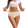imageINNERSY Womens Seamless Underwear No Show High Waisted Invisible Briefs 5Pack5 Nude