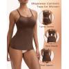 imageINNERSY Womens Tank Tops Scoop Neck Tummy Control Shapewear Body Shaper CamisoleBrown